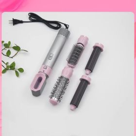 New Cross-border Five-in-one Multifunctional Warm-air Comb Wet And Dry Hair Straightener Hair Curler Inner Buckle Fluffy Hair Curler