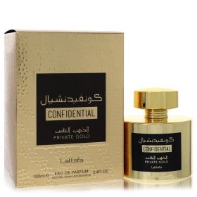 Lattafa Confidential Private Gold by Lattafa Eau De Parfum Spray (Unisex)