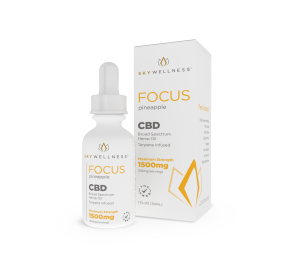 Sky Wellness CBD Focus Oil Drops 1500mg Pineapple