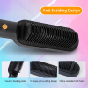 2-in-1 Electric Hair Straightener Brush Hot Comb Adjustment Heat Styling Curler