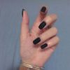 Long False Fingernails Matte Black Artificial False Nails Tips Full Cover Fake Nails Nail Art