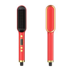 Display Hair Straightener Dual-purpose Does Not Hurt Hair Curls (Option: Red Australian Standard)