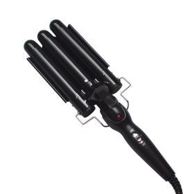 Three-tube Water Corrugated Egg Roll Head Large Curling Iron (Option: US-Black25mm)