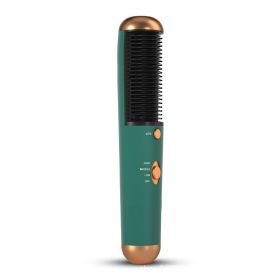 Multifunctional Hair Dryer Comb Two-In-One Dual-Use Straightening Comb And Hair Dryer (Option: Green-EU)