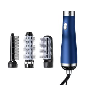 Three-in-one Hair Dryer Change Comb Straight Hair Comb Curly Hair Comb (Color: Blue)