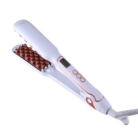 Hairdressing Tools Fluffy Hair Straightener Styling Hair Straightener (Option: White gold-US)