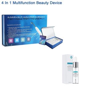 Electrotherapeutic Rod And Hairdressing Instrument  With Hyaluronic Acid Facial Serum (Option: Blue-With Essence15ml set-US)