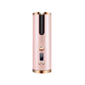 Portable Automatic Wireless Usb Charging Mini Curling Iron (Option: Pink-USB)