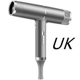 New Concept Hair Dryer Household Hair Dryer (Option: Grey-UK-Gift box)