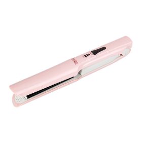 Internal Buckle Dual-purpose Mini Curling Iron Wireless Portable Charging Splint (Option: Pink-USB)