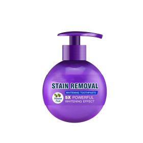 Oral Cleaning Press Type Stain Removal Toothpaste (Color: purple)