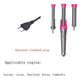 Creative Portable Three-in-one Automatic Curling Iron (Option: Gun gray-EU)