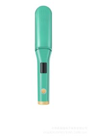 Hair Straightener, Curly Hair, Wet And Dry, Lazy Portable Negative Ion Straightener (Option: Green-US)