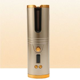 Wireless Portable Mini USB Head Perm Does Not Hurt The Hair Machine (Option: Gold-5200mAh)