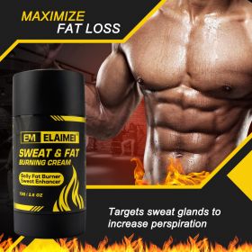 Fat Burning And Sweating Abdominal Muscle Cream (Color: BLACK)