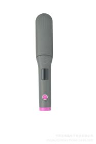 Hair Straightener, Curly Hair, Wet And Dry, Lazy Portable Negative Ion Straightener (Option: Grey-US)