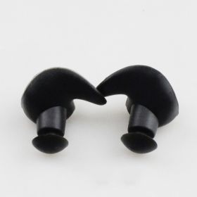 Swimming Silicone Spiral Ear Plugs (Color: BLACK)