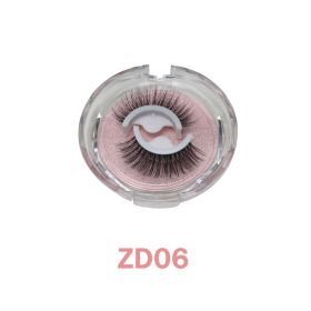 1Pair Glue-free False Eyelashes Wispy Natural Lashes Long Eyelash Self-adhesive Lash Extension Reusable Handmade Lash For Makeup (Color: ZD06)