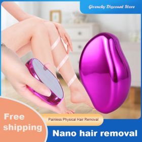 Painless Physical Hair Removal laser Epilators stone Crystal Hair Eraser Safe Reusable Body Beauty Depilation Tool (Color: Ivory)