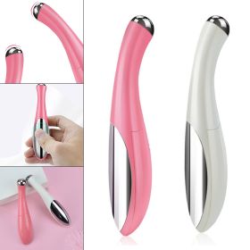 Electric Eye Beauty Instrument Remove Dark Circles Puffiness Ion Massager Pen Remove Fine Lines Vibration Massage Care Tool (Color: PINK)