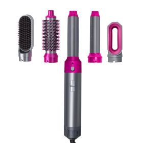 Five-in-one Hot Air Comb Automatic Winding (Option: Pink-EU)