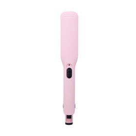 Hair Curler And Straightener Dual-use Electric Hair Straightener (Option: Pink-US)