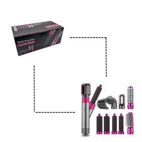 Styling Comb 8 And 1 Anti-warp Curler (Option: Pink-UK)